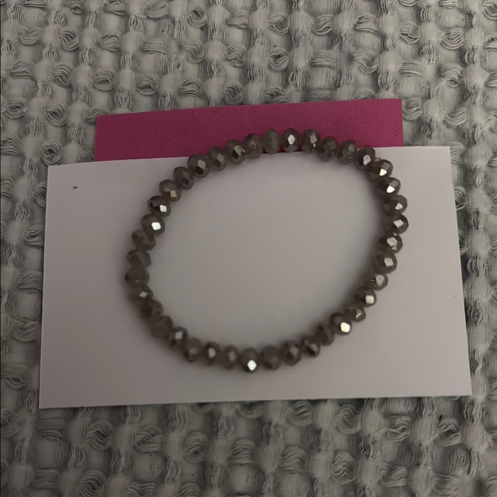Elegant Grayish Beaded Bracelet